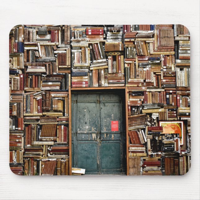 Bücher über Bücher Mousepad (Vorne)