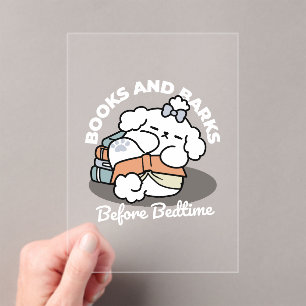 Bücher und Barks - Niedliches Design für schlampig Acryleinladungen