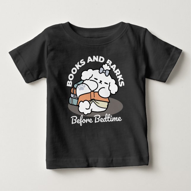 Bücher und Barks - Niedliches Design für schlampig Baby T-shirt (Vorderseite)