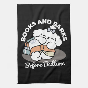 Bücher und Barks - Niedliches Design für schlampig Geschirrtuch