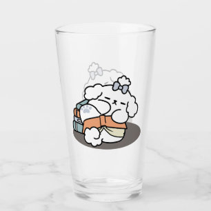 Bücher und Barks - Niedliches Design für schlampig Glas