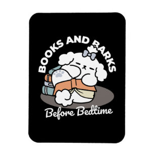 Bücher und Barks - Niedliches Design für schlampig Magnet