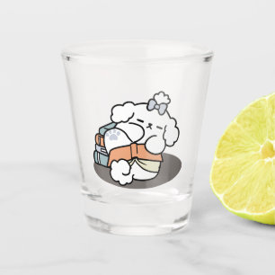 Bücher und Barks - Niedliches Design für schlampig Schnapsglas