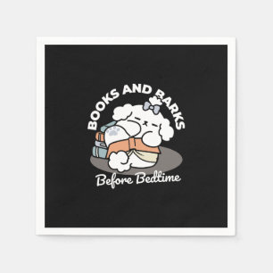 Bücher und Barks - Niedliches Design für schlampig Serviette