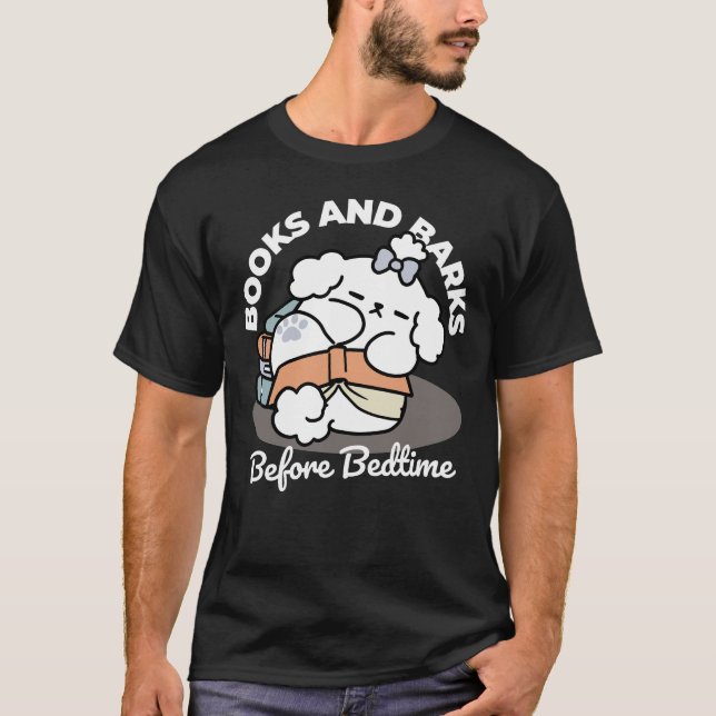 Bücher und Barks - Niedliches Design für schlampig T-Shirt (Vorderseite)