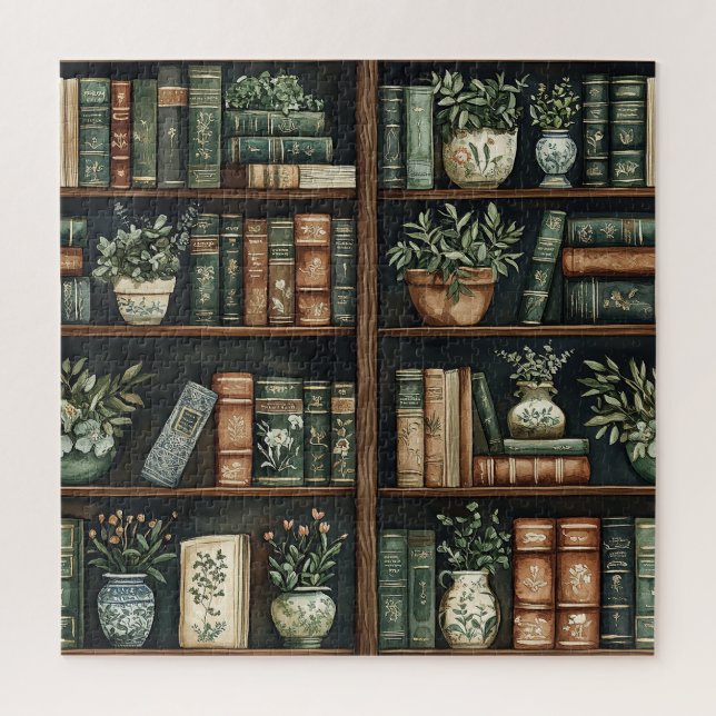 Bücher und Blume Puzzle (Vertikal)
