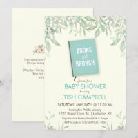 Bücher und Brunch Kinderdusche Einladung