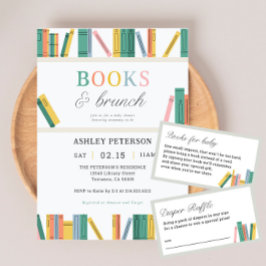 Bücher und Brunch Storybook Kinderdusche Einladung