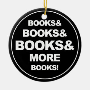 Bücher und Bücher Keramik Ornament