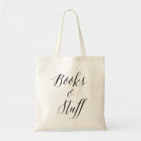 Bücher und Bücher | Moderne Kalligraphie Tote Bag