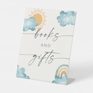 Bücher und Geschenke Baby Shower Sonnenschein Sockelschild