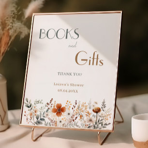 Bücher und Geschenke Botanische Babyparty-Feier Poster