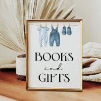 Bücher und Geschenke Denim Blau Jeans Babyparty