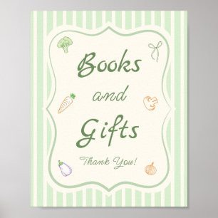 Bücher und Geschenke für den Baby-Einstand auf dem Poster