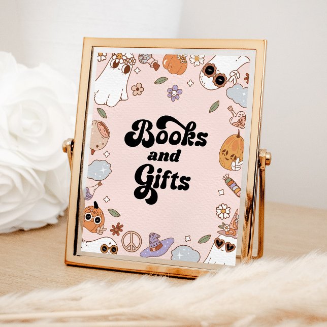 Bücher und Geschenke Groovy Halloween Ghost Baby D Poster (Von Creator hochgeladen)