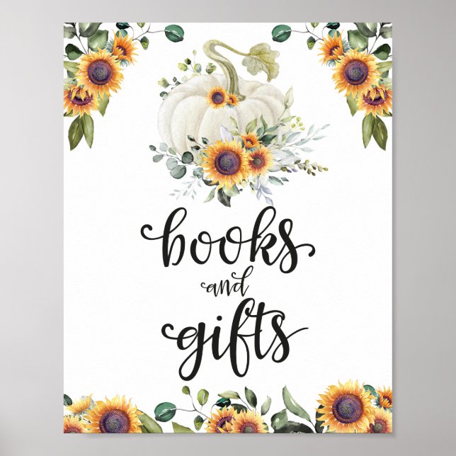 Bücher und Geschenke Grüne Kinderdusche Zeichen Poster (Vorne)