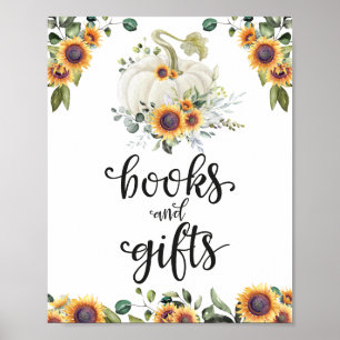 Bücher und Geschenke Grünzeug Babyparty Schild