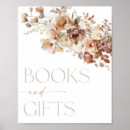 Bücher und Geschenke signalisieren boho Herbst flo Poster