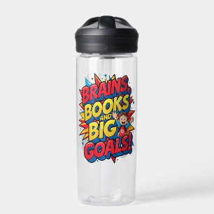 Bücher und große Ziele - Spaß zurück in die Schule Trinkflasche