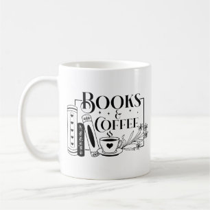 Bücher und Kaffee Kaffeetasse