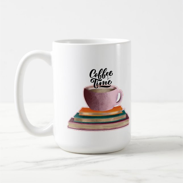 Bücher und Kaffee Kaffeetasse (Links)