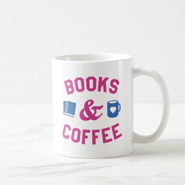 Bücher und Kaffee Kaffeetasse (Rechts)