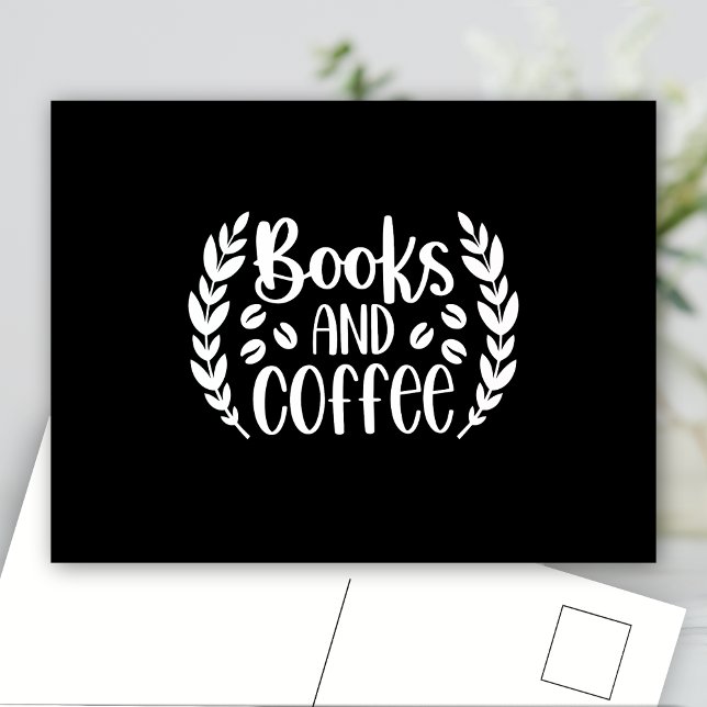 Bücher und Kaffee Postkarte (Von Creator hochgeladen)