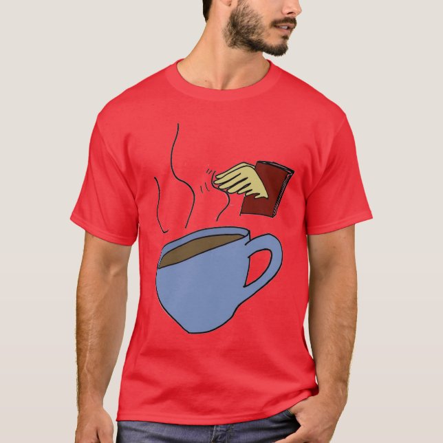 Bücher und Kaffee T-Shirt (Vorderseite)