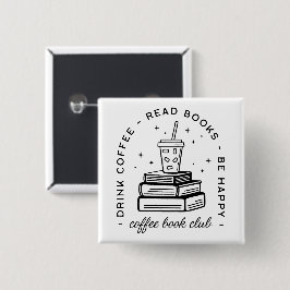 Bücher und Kaffeeliebhaber Button