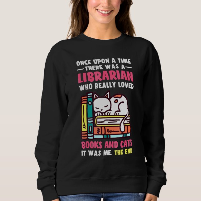 Bücher und Katzen, die Lesewürmer lesen Sweatshirt (Vorderseite)