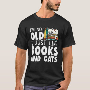 Bücher und Katzen für Tiere T-Shirt