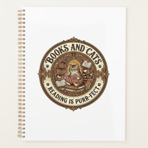 Bücher Und Katzen Katzenbücher Lesen Vintage Vekto Planer