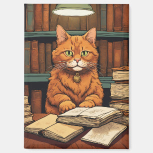 Bücher und Katzen Magnet