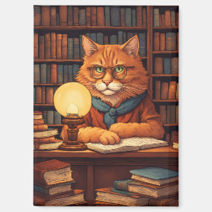 Bücher und Katzen Magnet