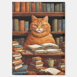 Bücher und Katzen Magnet