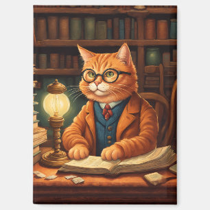 Bücher und Katzen Magnet