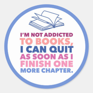 Bücher und Lesen Runder Aufkleber