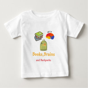 Bücher und Rucksäcke-Schule beginnt Baby T-shirt