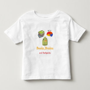 Bücher und Rucksäcke-Schule beginnt Kleinkind T-shirt