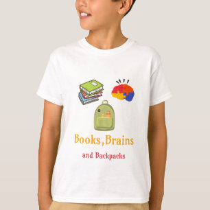Bücher und Rucksäcke-Schule beginnt T-Shirt