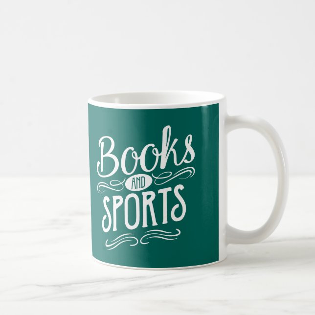 Bücher und Sport Kaffeetasse (Rechts)