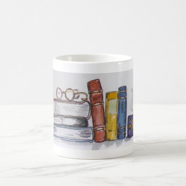 Bücher und Tee Tasse (Mittel)
