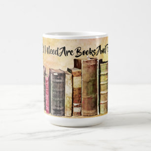 Bücher und Tee-Tasse-Cup Kaffeetasse