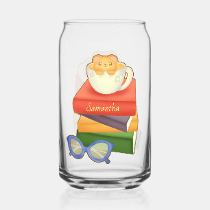 Bücher und Teebecher Dosenglas