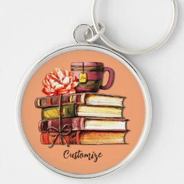 Bücher und Teepfirma Schlüsselanhänger