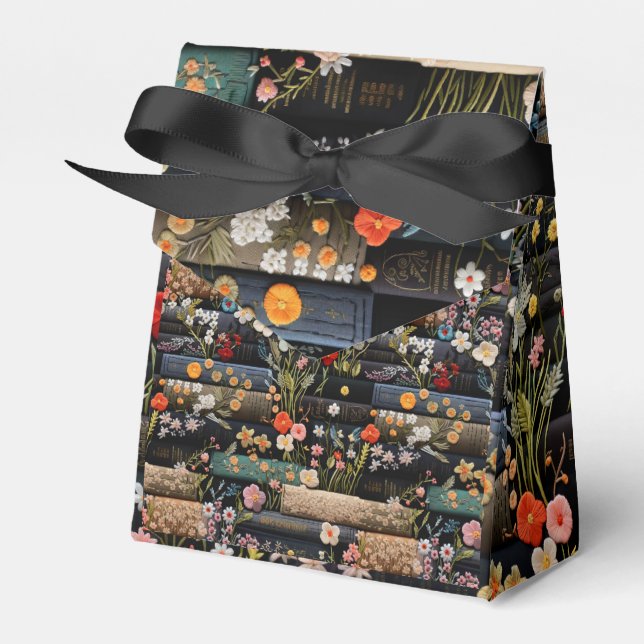 Bücher und Wildblumen Geschenkschachtel (Vorderseite)