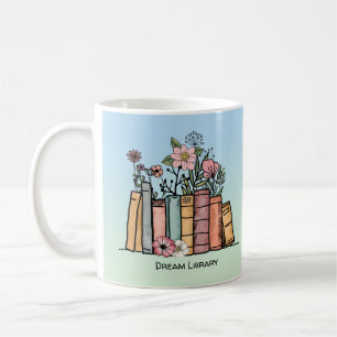 Bücher und wilde Blume - die Traumbibliothek perso Kaffeetasse