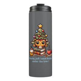 Bücher unter kawaii Weihnachtsbaum - Funny Santa Thermosbecher