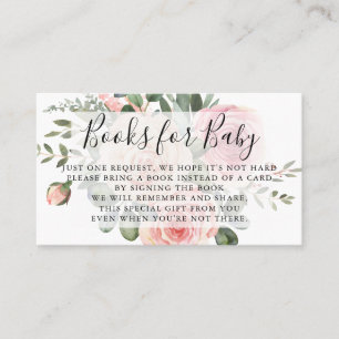 Bücher verlangen Babyparty-Einladungs-Einsatz Visitenkarte