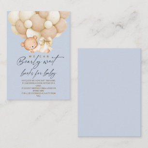Bücher vom Typ 'Boy Bearly Wait' für Baby Shower Begleitkarte